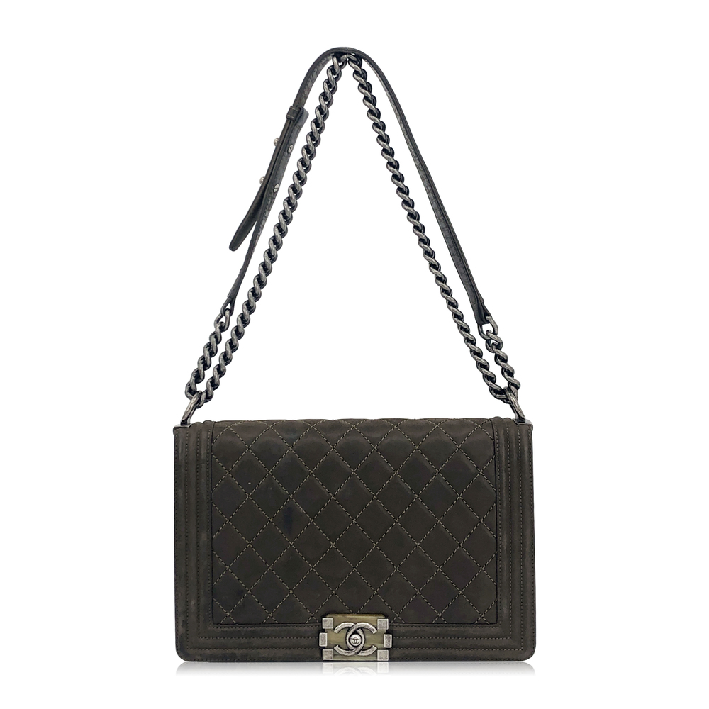 Chanel | Le Boy New Medium, Olive Green/khaki